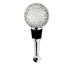 EDZARD flessenstop Golf (hoogte 10 cm) voor champagne, wijn en mousserende wijn, in de stijl van traditionele glaskunst, handgemaakt