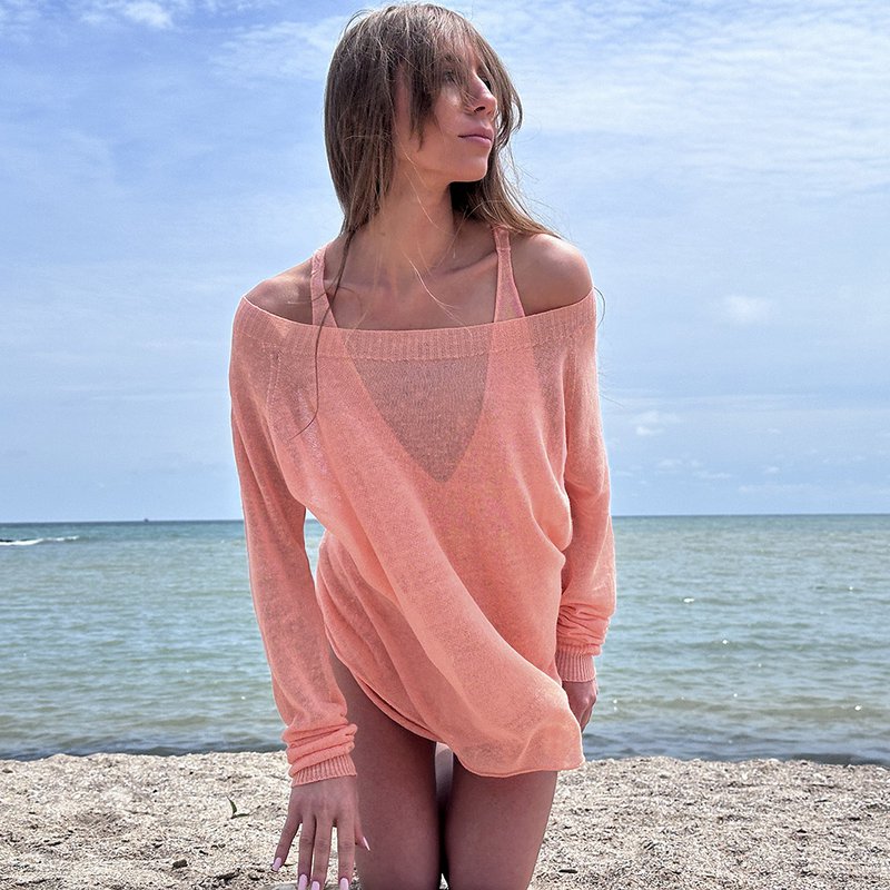 Miam  Boat Salmon Sweater