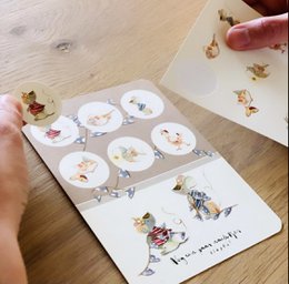 Sticker countdown card mice