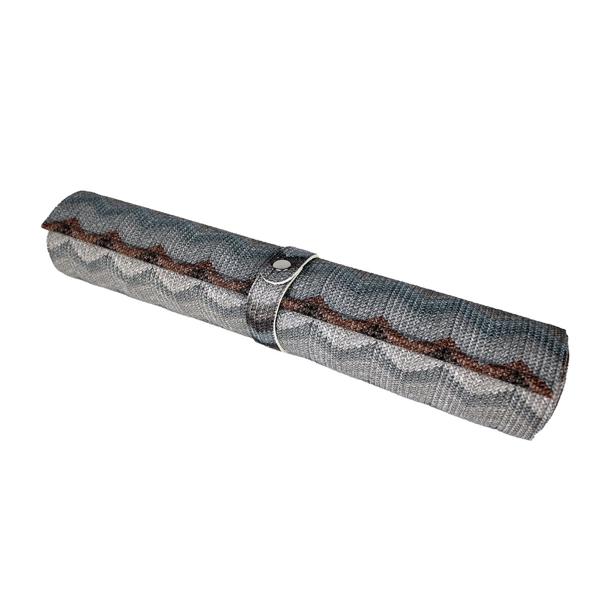 Tunk Runner Zigzag Pattern Blue Grey 150 cm in pelle sintetica