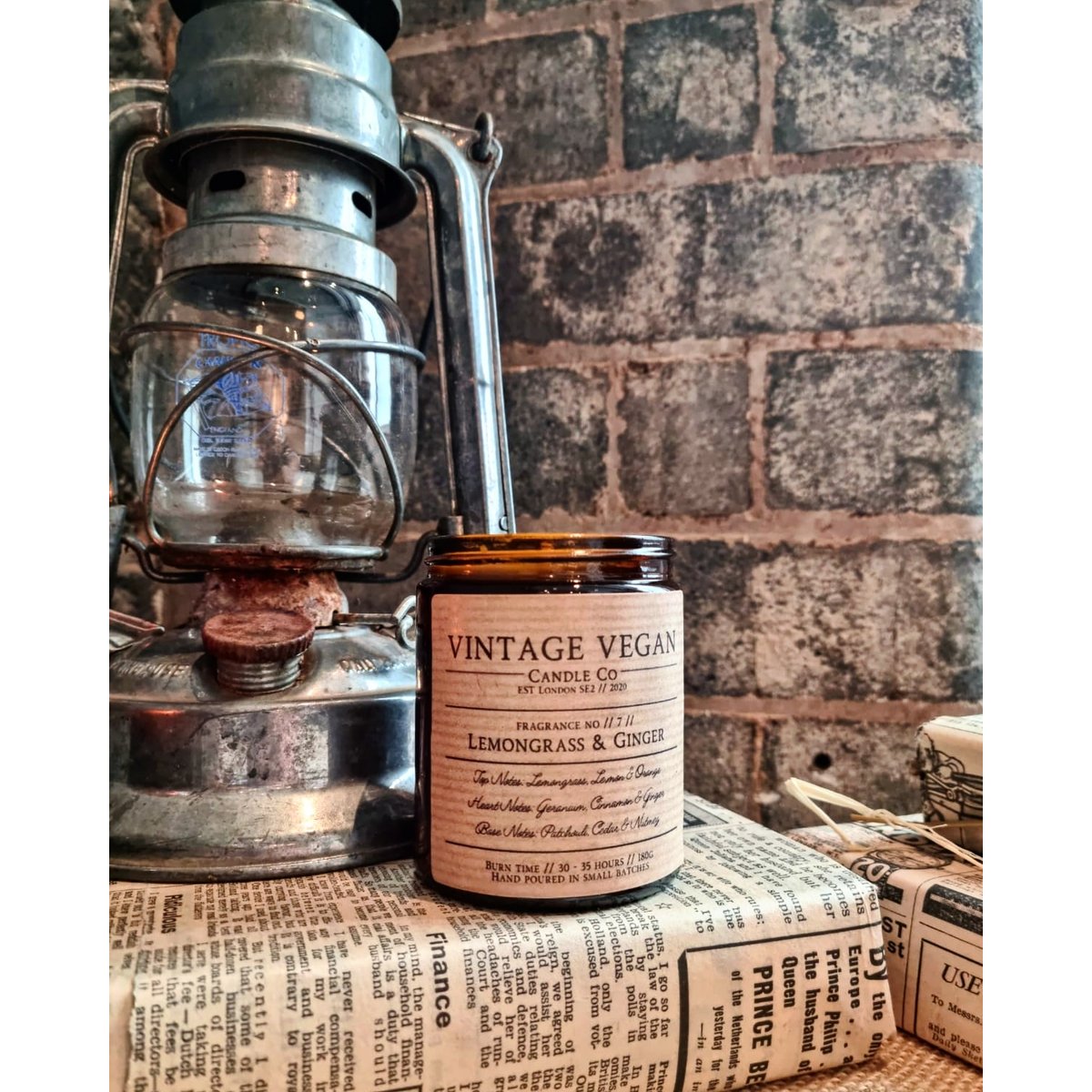 Sri Lanka Lemongrass & Ginger Soy Wax Candle