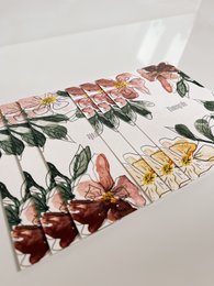 Floral greetings postcard