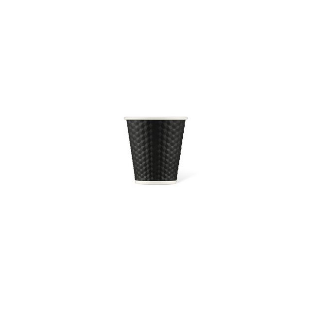 Tasse en porcelaine LAP 180ml avec silicone. grip nid d'abeille Noir