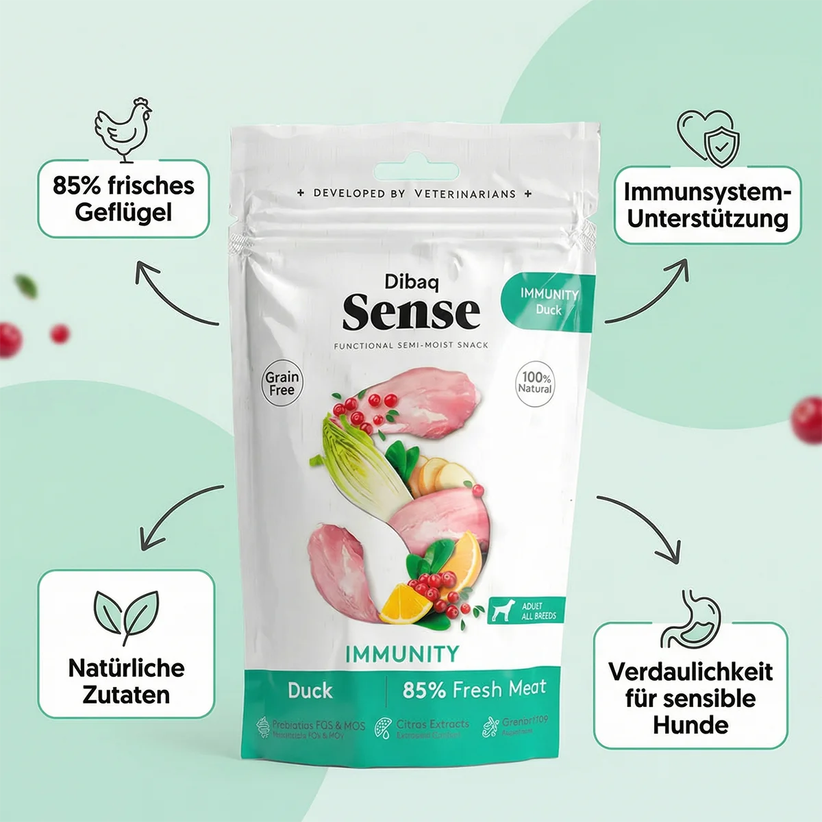 DIBAQ SENSE Immunité Canard 100g