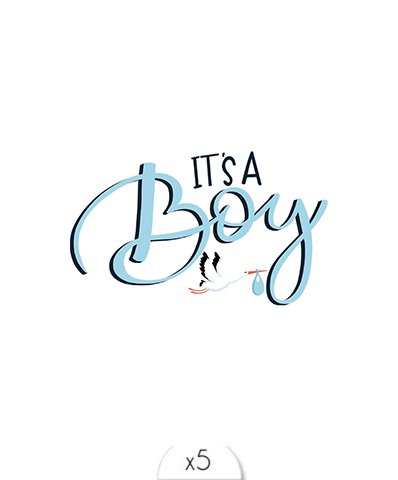 Tijdelijke tattoo: Het is een jongen