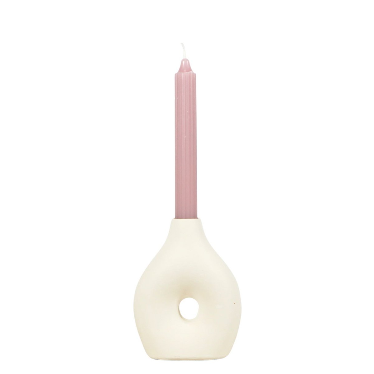 Keramikvase Trendy White - Mittel - 13 cm