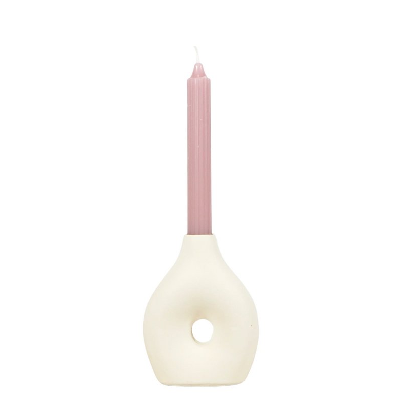 Keramikvase Trendy White - Mittel - 13 cm