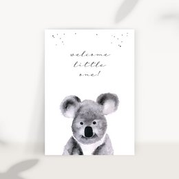 Carta per la nascita - Koala "benvenuto Little One" (PU = 10 pezzi)
