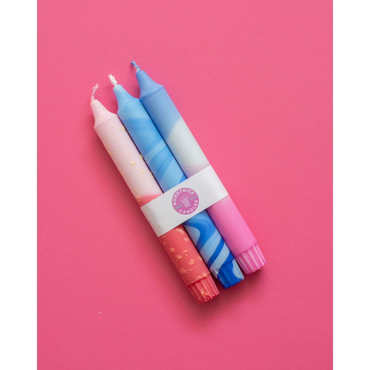 3-pack Taper Candles Summer Blue