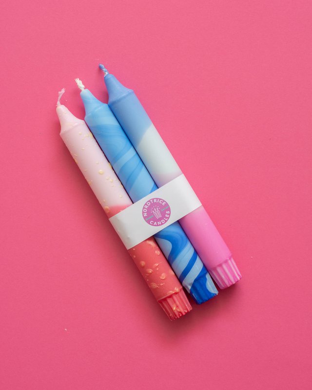 3-Pack-Verjüngungskerzen Sommerblau