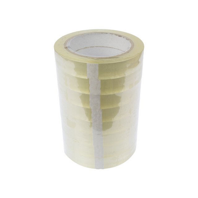 Adhesive tape Raadhuis 19mm x 66m PP transparent shrink a 8 roll low noise