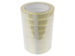Adhesive tape Raadhuis 19mm x 66m PP transparent shrink a 8 roll low noise