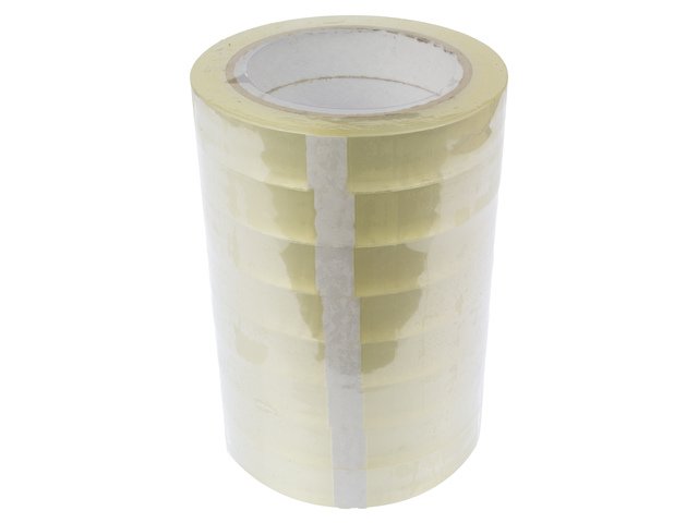 Adhesive tape Raadhuis 19mm x 66m PP transparent shrink a 8 roll low noise