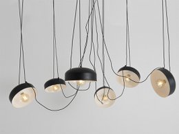 Lampe suspendue POPO FLAT L 6 - noir