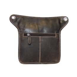 Gürteltasche Leder oder Festivaltasche aus Leder in 3 Farben mit verstellbarem Schulterriemen und Überschlag