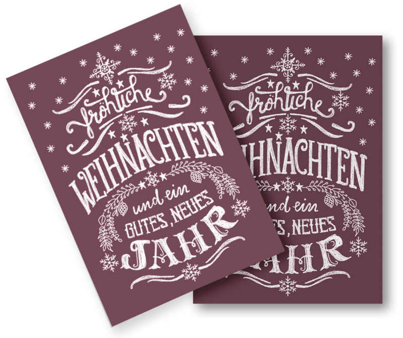Christmas card "Christmas Lettering"
