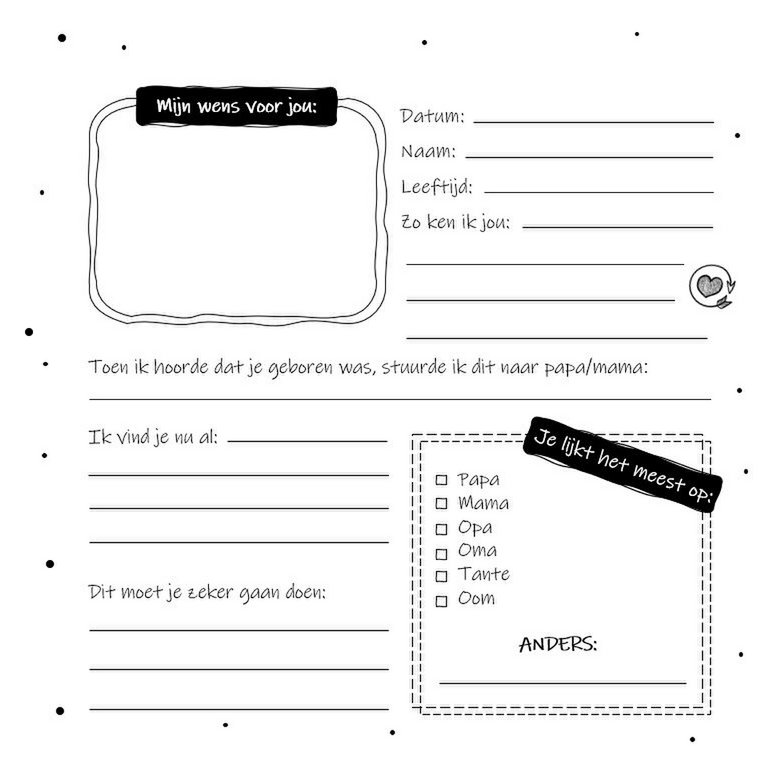 Fill-in book SilliBeads - My Maternity Visit Fill-in book - Copertina rigida Wire-o (SERIES BLACK/WHITE)