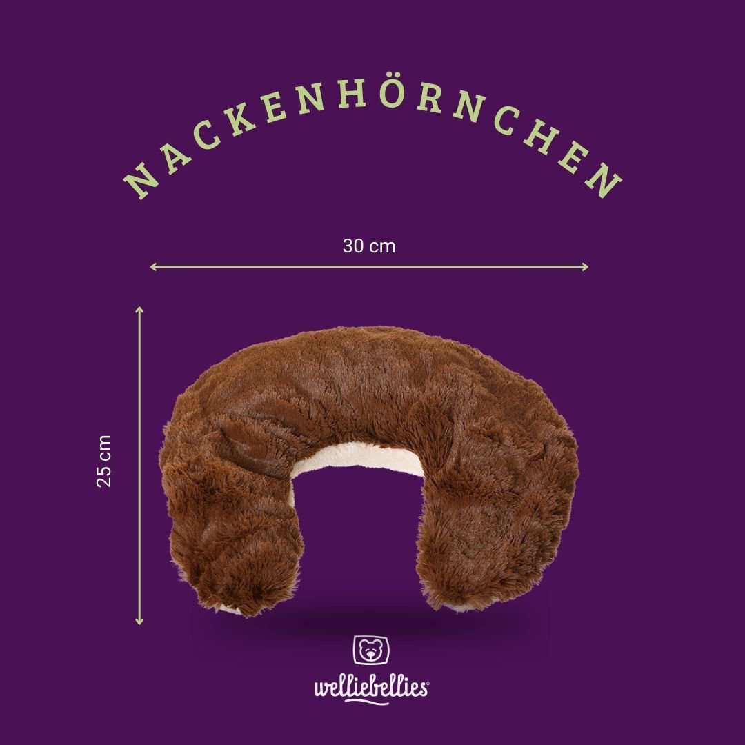 Pluche nekkussen met biologische gierstvulling en ontspannende gezondheidskruiden