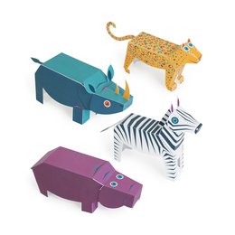 Savannah Animals Paper Toys