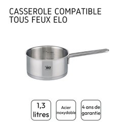 Stainless steel saucepan 16 cm capacity 1.3 liters Elo Citrin