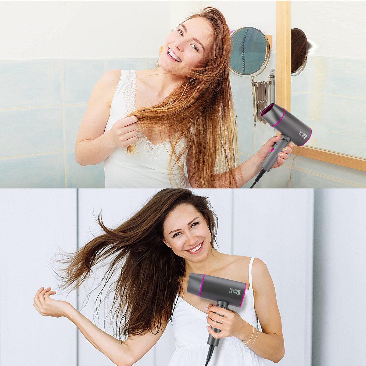 Secador de pelo LIFETIME ion 2100W - antipuntas abiertas con modo aire frío | Secador de pelo de viaje plegable | Secador de pelo Secador de pelo Secador de pelo Secador de pelo pequeño Secador de pelo Secador de viaje Secador de pelo Accesorios de p