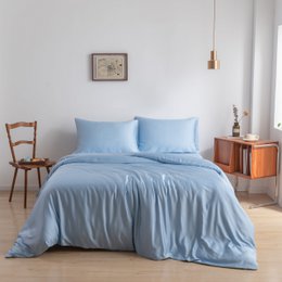 Light blue bamboo duvet cover Premium - 400TC Tanboocel - 100% bamboo - Sky Blue