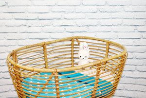 Babydecke – Aquablau mit weißen Sternen