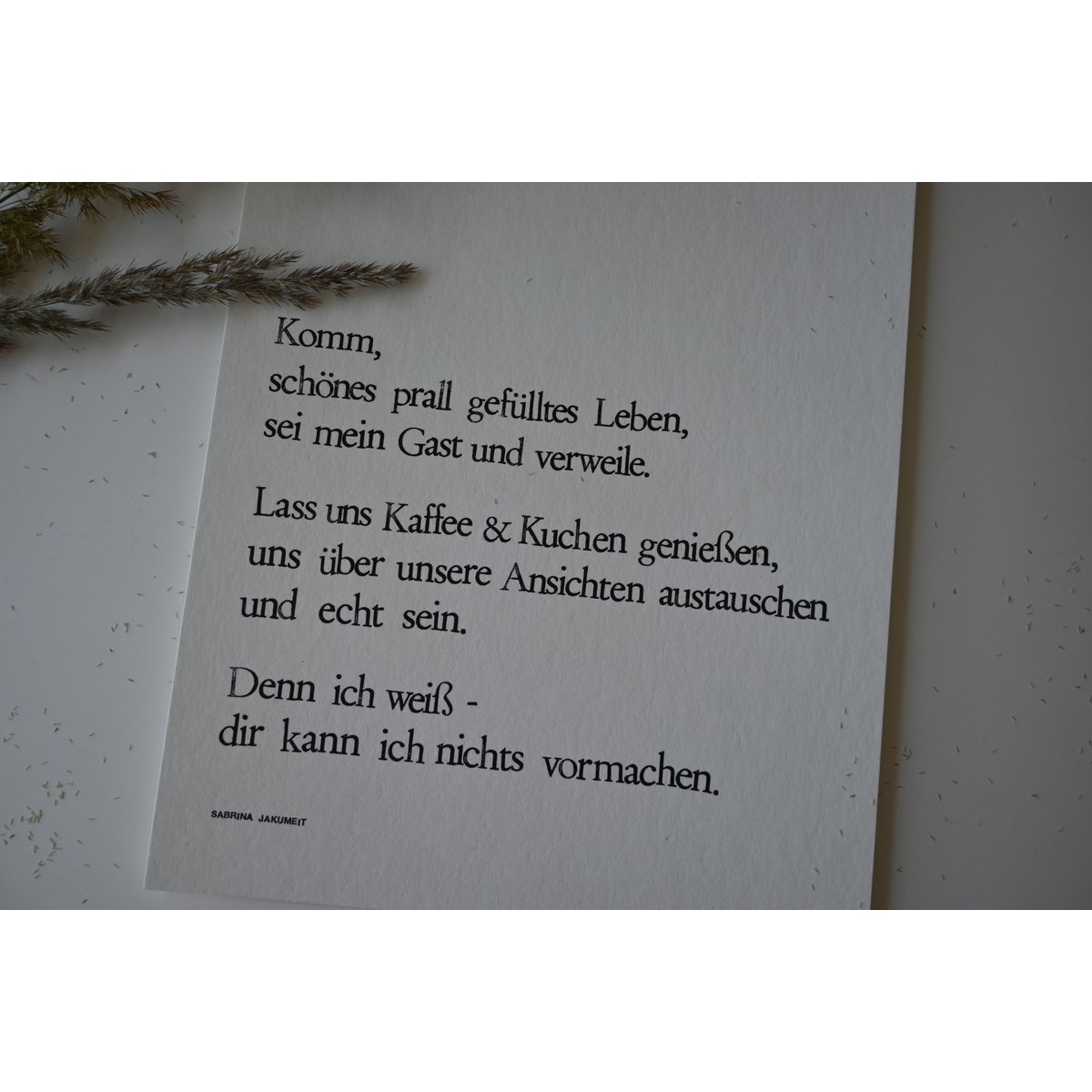 Art Print "Coffee & Cake" stemplet vægmaleri