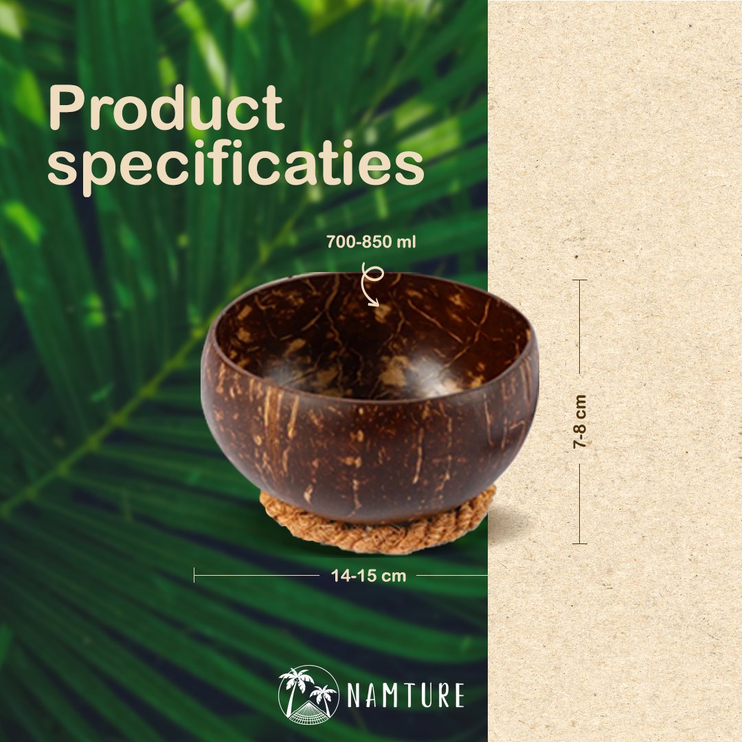 Coconut Bowl Set XL • Zero Waste • Gepolijst