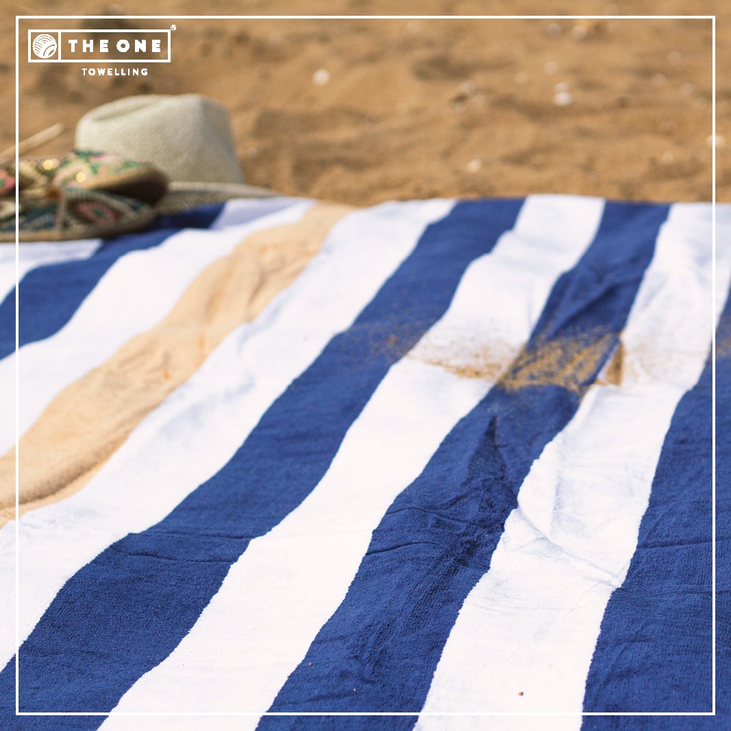 Beach Towel, 100% cotton, 90x190 cm, Stripe Anthracite/Light Grey