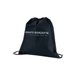 RB1019A | Unisex Business Briefcase i ægte læder Fremstillet i Italien med aftagelig skulderrem. Tilbehør med skinnende nikkelmetal karabinhager - Sort farve - Mål: 37 x 29 x 6,5 cm