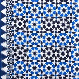 Blue Silk Square Scarf Sabika