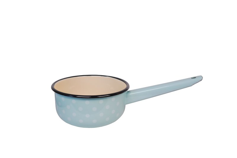 Enamel saucepan Polka dot blue 1,5L Isabelle Rose