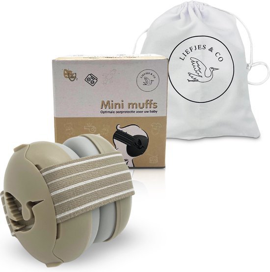 Liefjes & Co Baby - Protection Auditive Ajustable Pour Bébé Enfant 23 dB Beige Rose Bleu et Vert