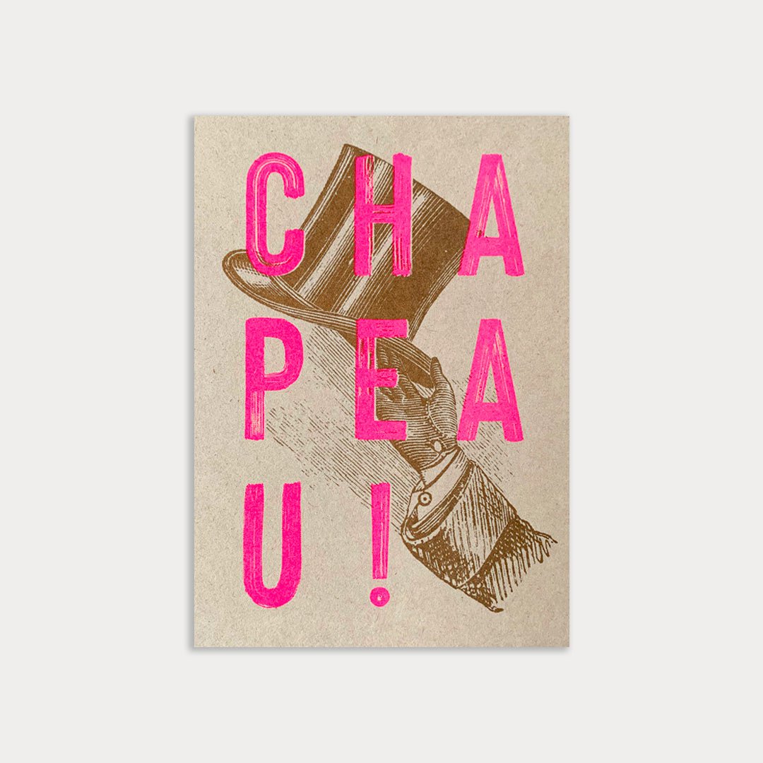 Ansichtkaart / typfout / Chapeau! / Eco-papier