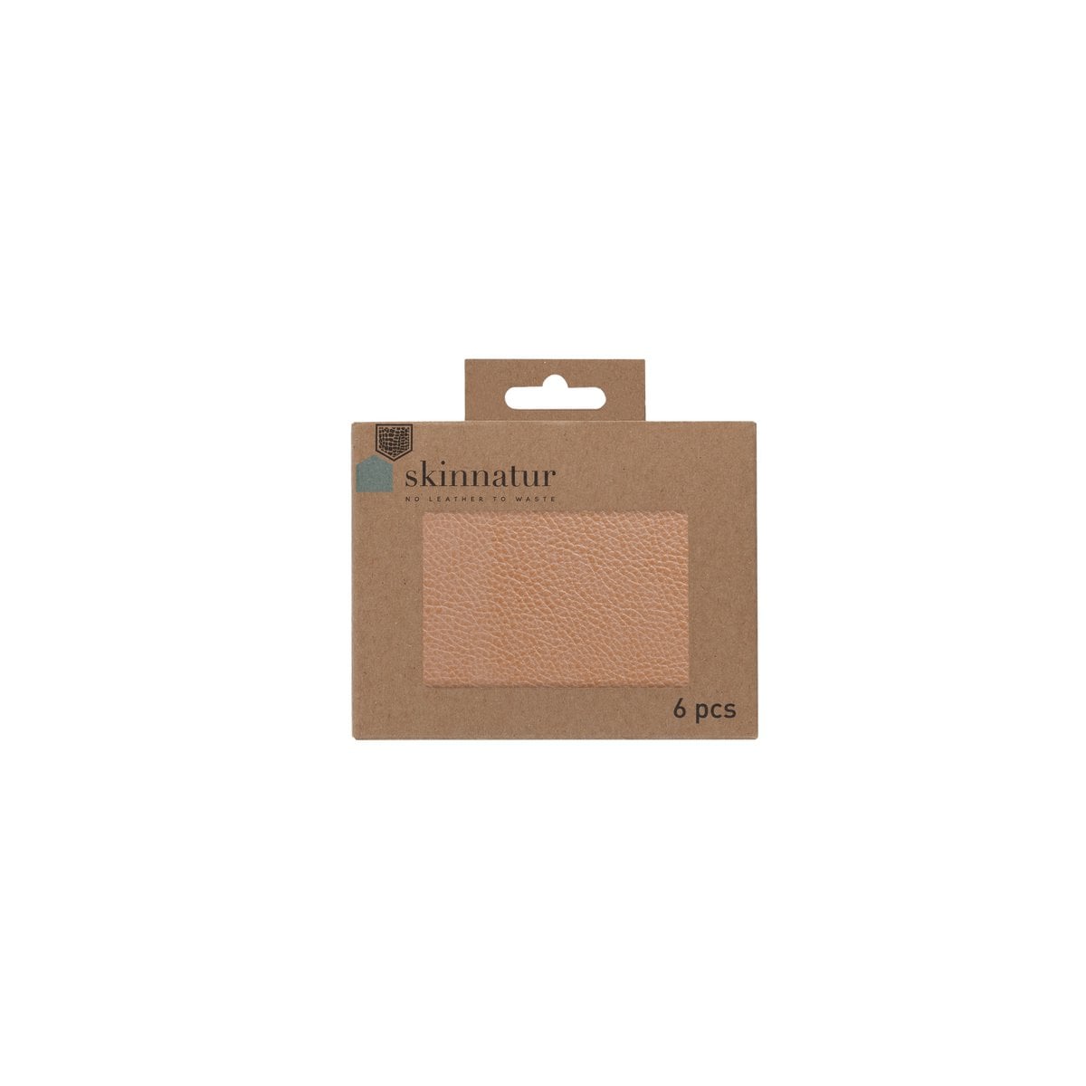 Skinnatur-Untersetzer | recyceltes Leder | Ziegel 13x10cm | 6er-Set