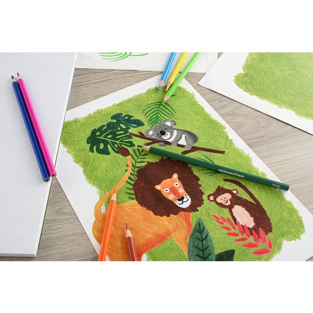 Colored pencil EFA 17.5cm cardboard case of 12 pcs. ass.kl wood-free