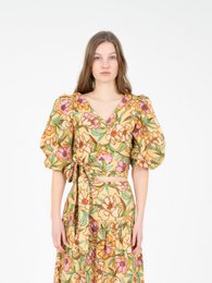 Lysandra wikkeltop met bloemenprint