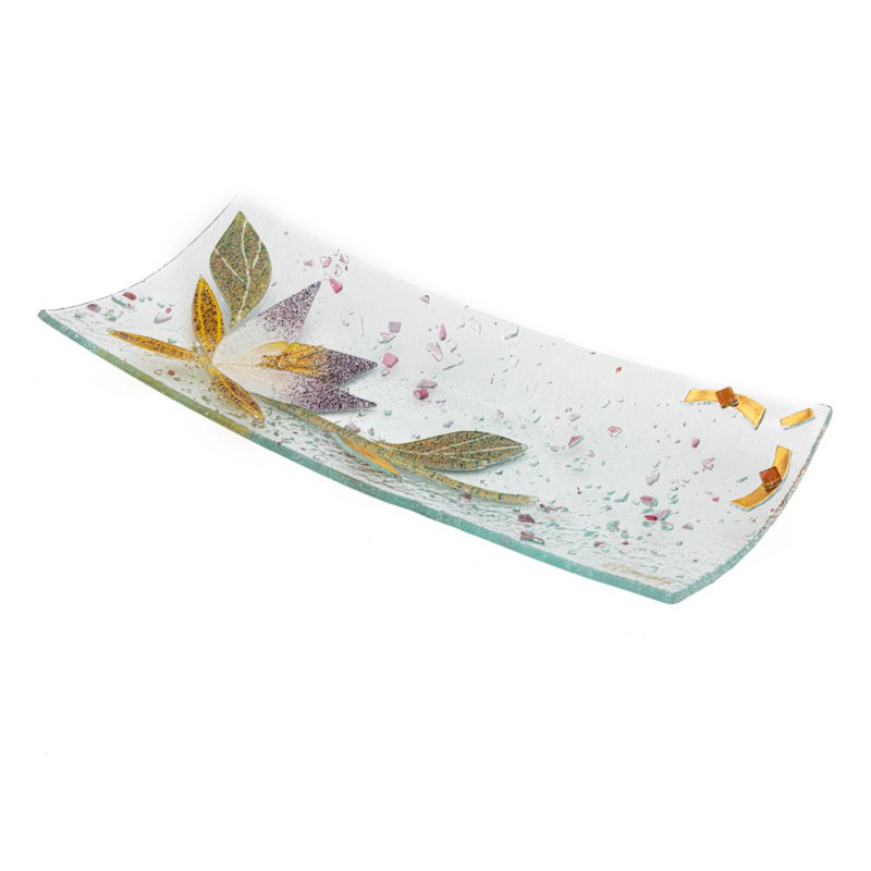 Frasco de empatata en vidrio Murano, favorita de la idea de regalo, decoración de oro floral