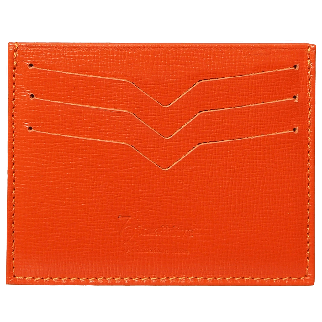 Saffiano Kreditkartenetui Orange