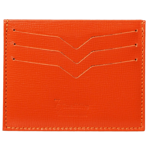 Saffiano Kreditkartenetui Orange