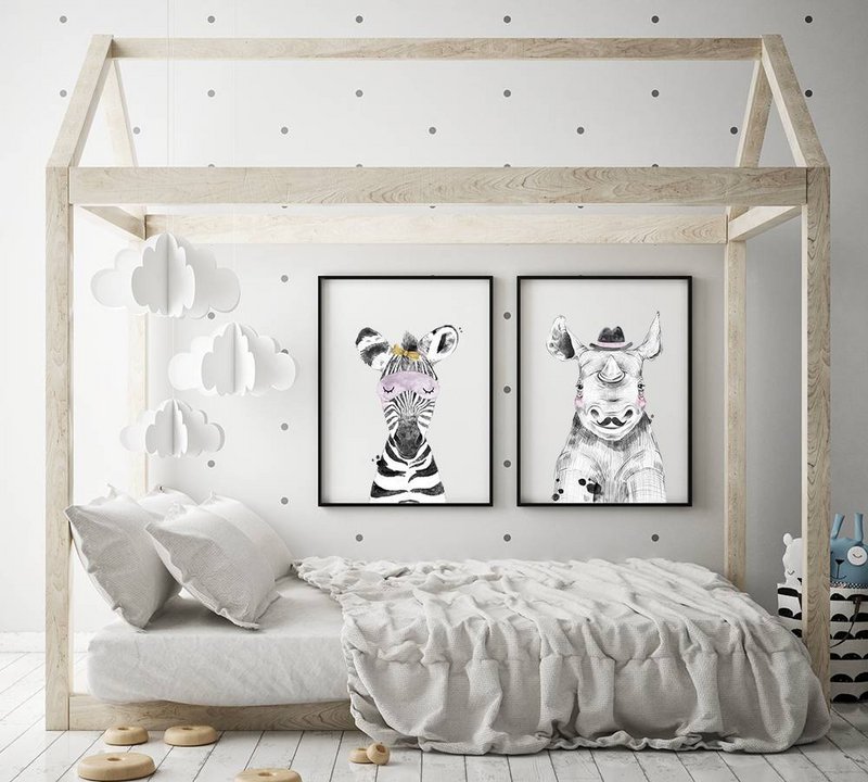 Zebra børnehave plakat Sløjfe