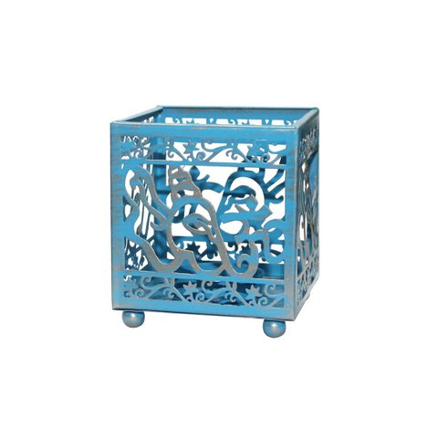 Metal T-Light Holder Blue-Ganesha