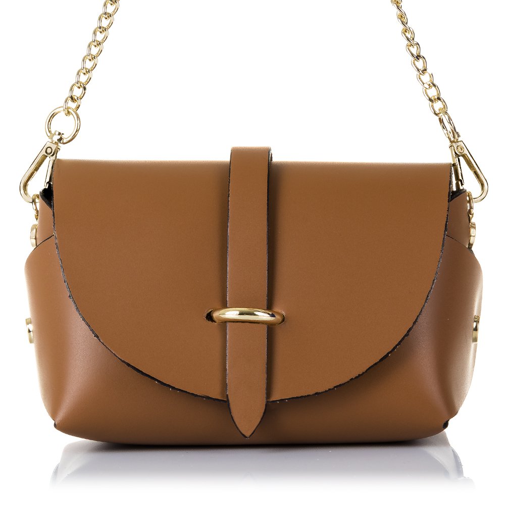 Florence Artegiani. Sac à bandoulière Aurora pour femme en cuir véritable Ruga