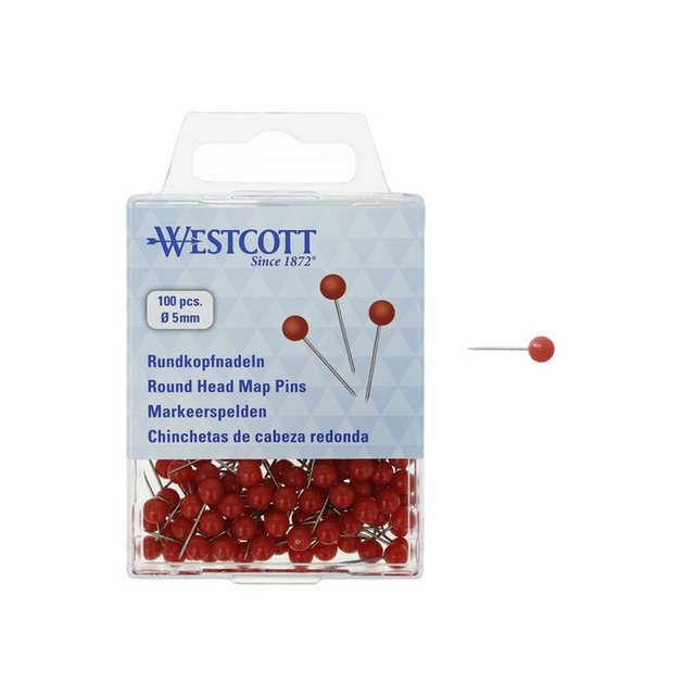 Chinchillas Westcott caja roja 100uds 5mm, longitud 16mm