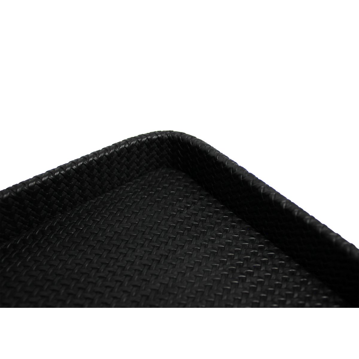 Tablet rechthoekige rand rand tissue zwarte decoratieve lade