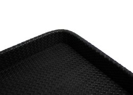 Tablet rechthoekige rand rand tissue zwarte decoratieve lade