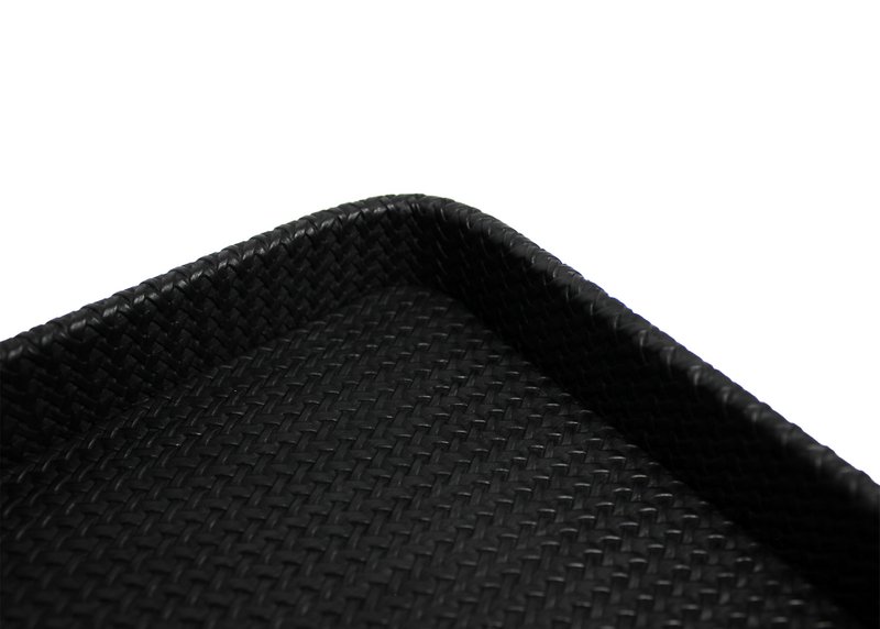 Tablet rechthoekige rand rand tissue zwarte decoratieve lade