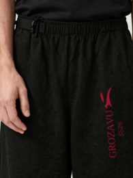 SS26 Hose mit weitem Bein – Deep Red Mark