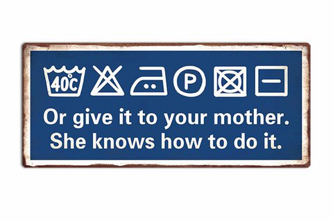 Metal sign Mother knows 30x13 cm